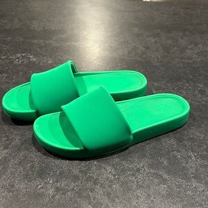 Lululemon Green Slide Sandals